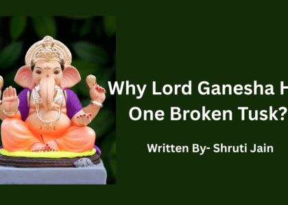 Lord Ganesha with one broken tusk, known as Ekadanta, symbol of wisdom and sacrifice