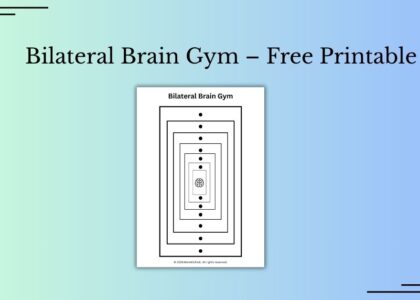 bilateral brain gym worksheet for kids free printable