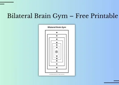 bilateral brain gym worksheet for kids free printable