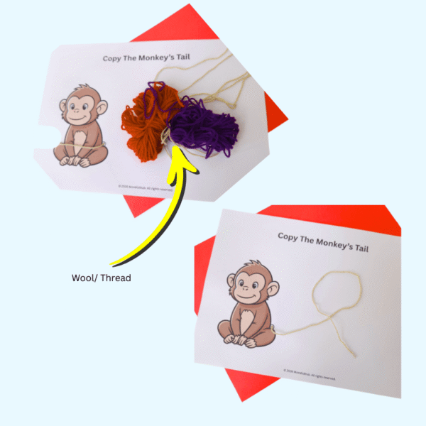 Photo inspiration: Fresh Look at Monkey Tail Threading Activity For Kids Free Printable