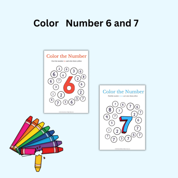 Fun Number 6 and 7 Worksheets for Kids (Free Printable Pack ...