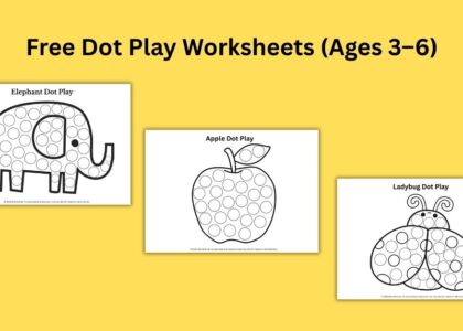 Free dot play worksheets