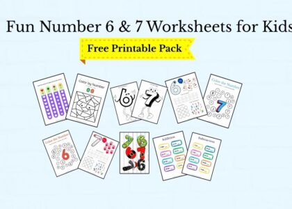 free printable number 6 and 7 worksheets for preschool kids