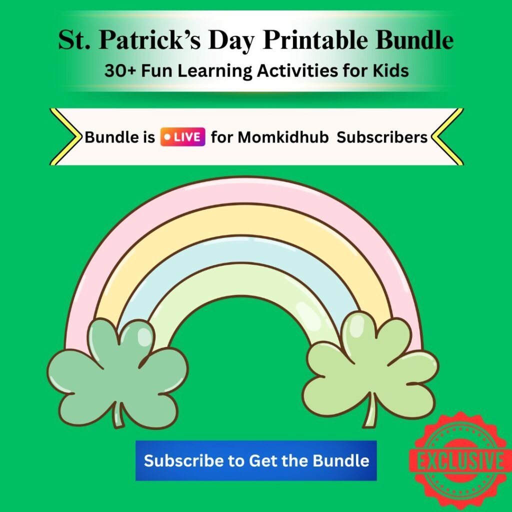 kids activity bundle for st patrick day
