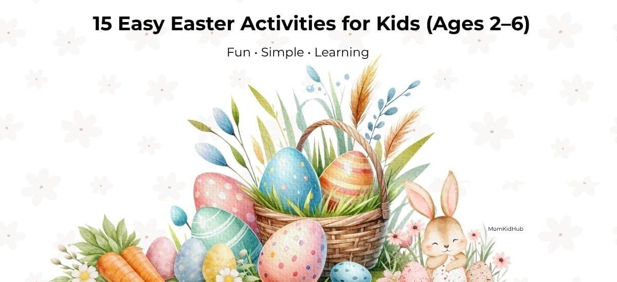 Easter activities for kids with colorful eggs and fun learning ideas