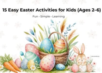 Easter activities for kids with colorful eggs and fun learning ideas