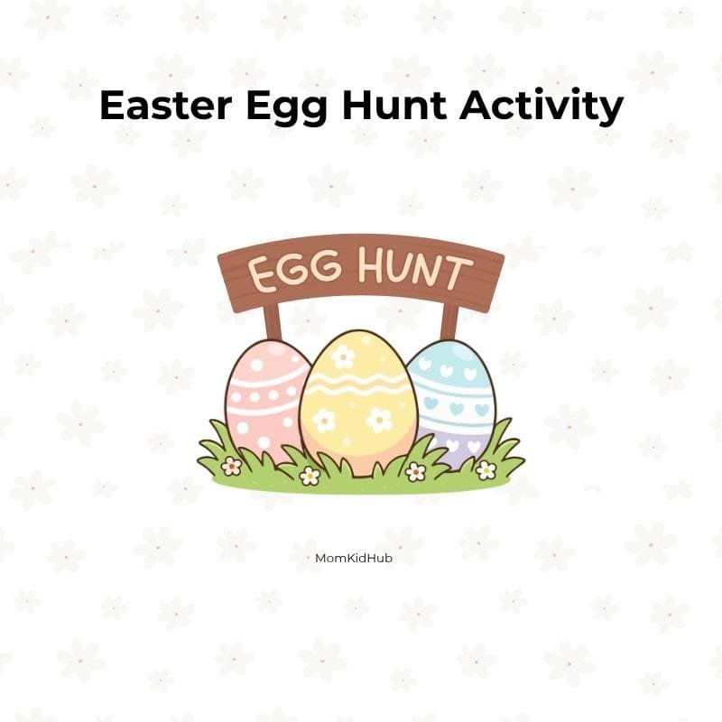 Easter egg hunt for kids at home simple activity