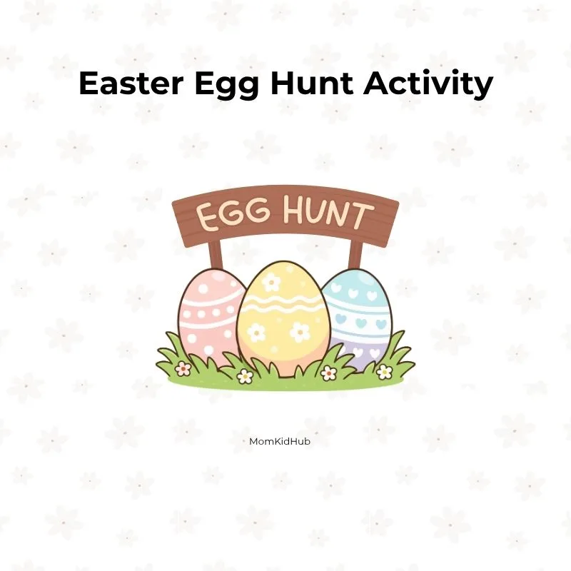 Easter egg hunt for kids at home simple activity