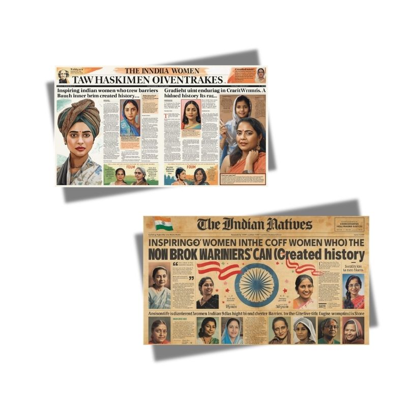 inspiring Indian women achievers featured in newspaper