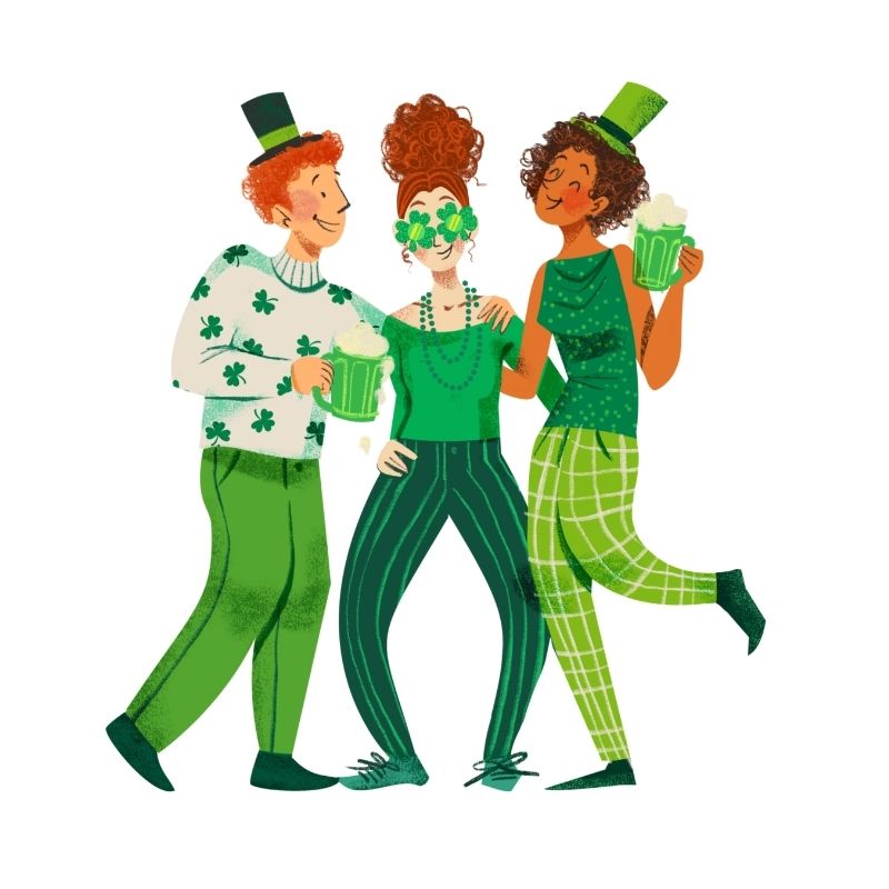 kids wearing green clothes on st patricks day