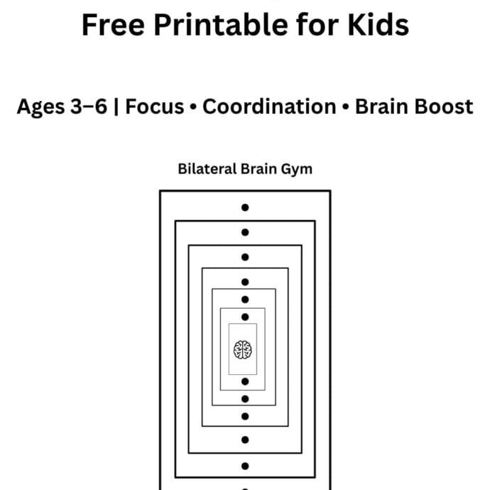 Bilateral Brain Gym Printable FREE