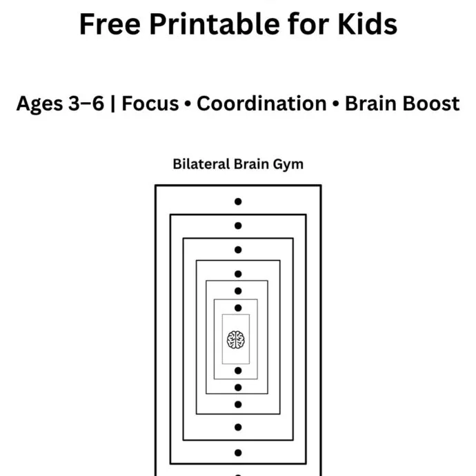 Bilateral Brain Gym Printable FREE