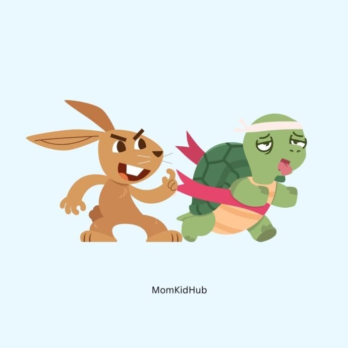 The Rabbit Rans Fast Rabbit and Tortoise Story for Kids + Free Printable Game