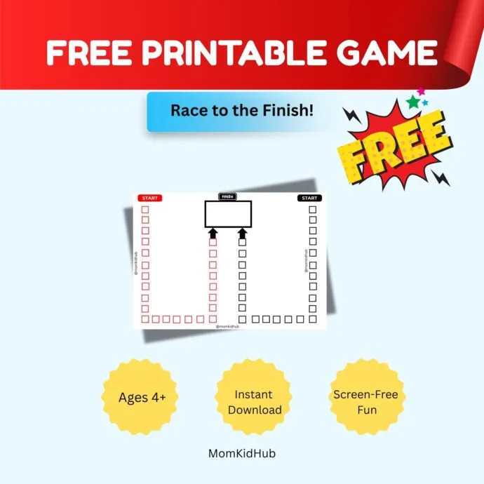 Free printable game for kids and families by MomKidHub