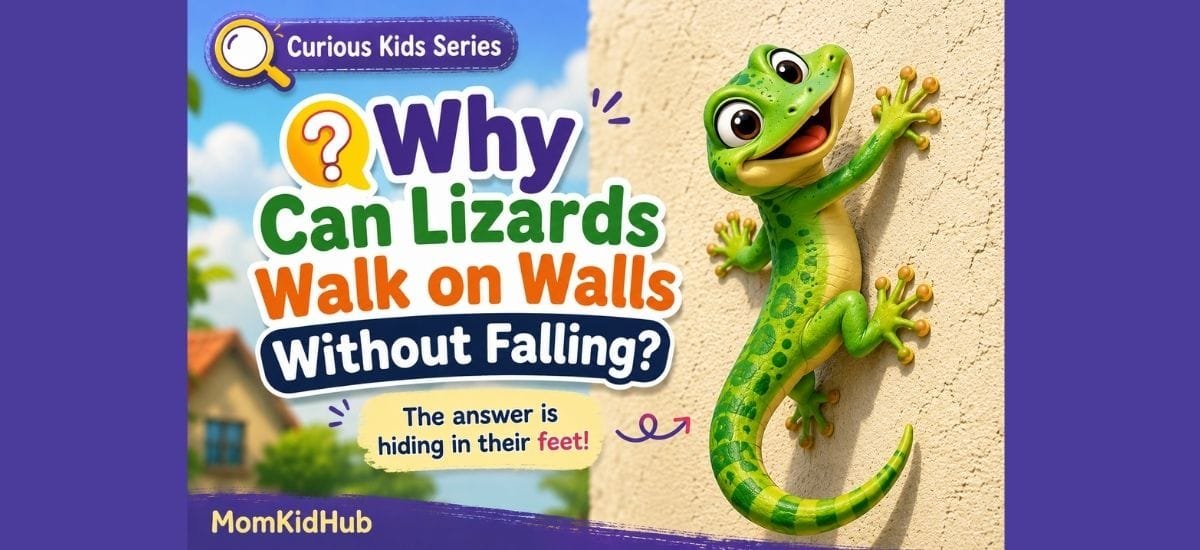 Why can lizards walk on walls without falling - kid-friendly science explanation