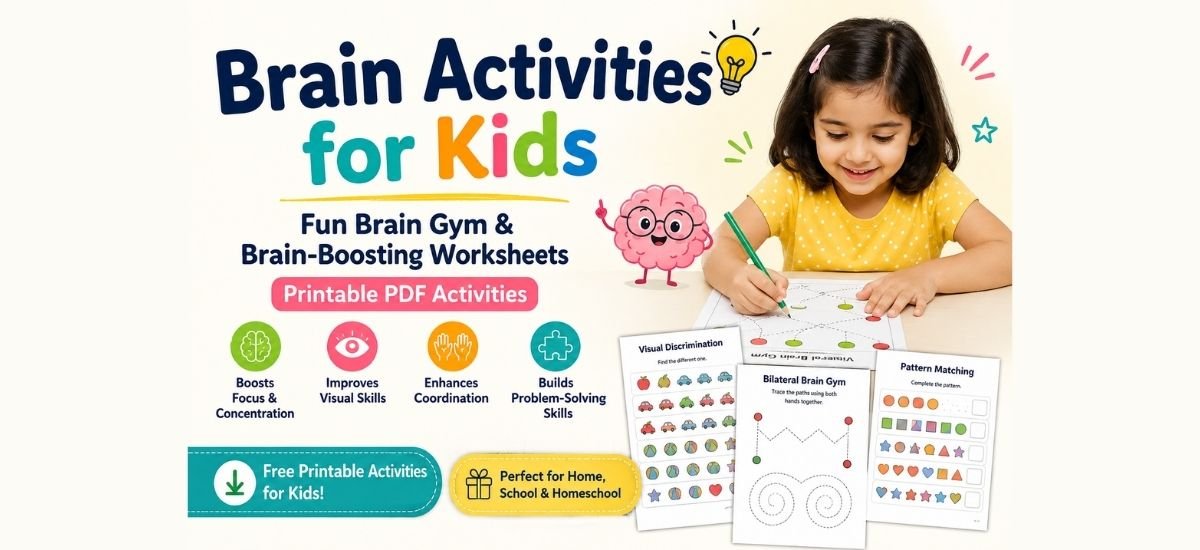 Brain activities for kids with brain gym worksheets and printable brain activities