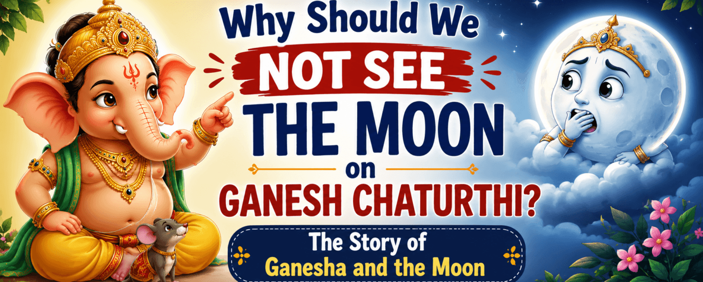 Lord Ganesha and Chandra, the Moon God