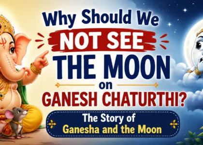 Lord Ganesha and Chandra, the Moon God