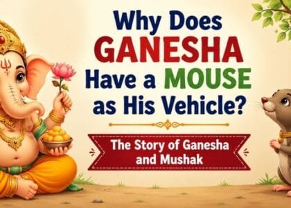 Lord Ganesha with Mushak, his mouse vehicle