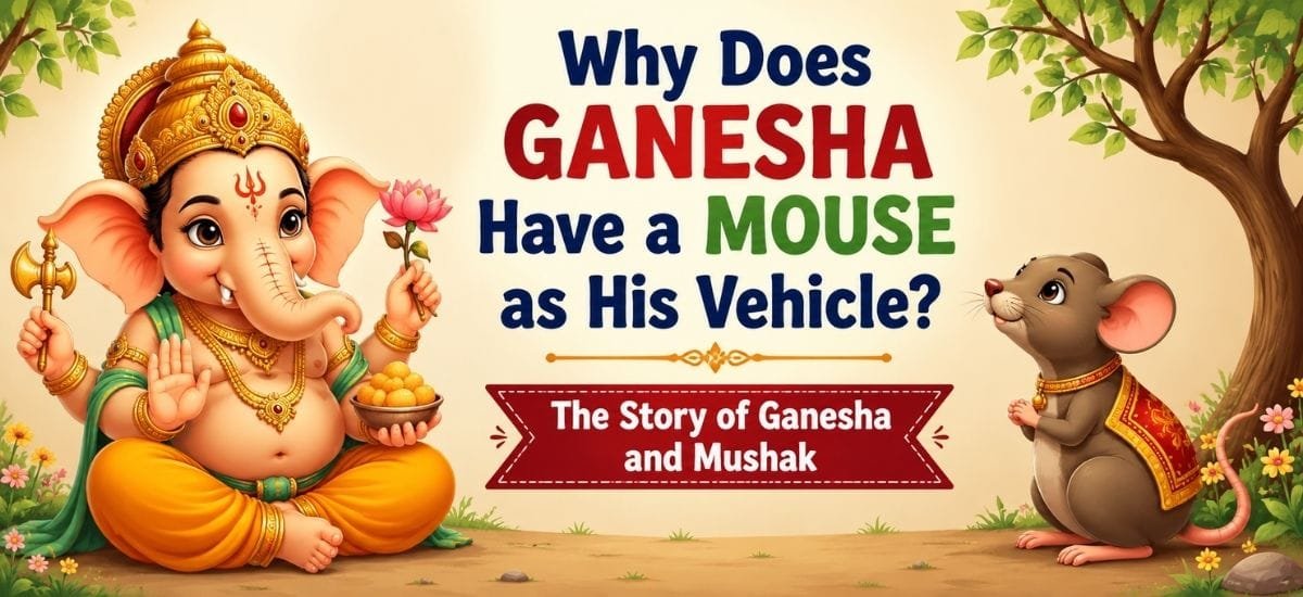 Lord Ganesha with Mushak, his mouse vehicle