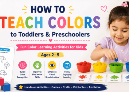 How to teach colors to toddlers and preschoolers with fun color learning activities