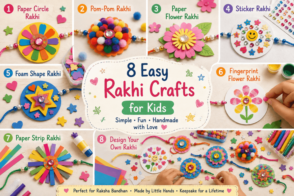 8 easy Rakhi crafts for kids and preschoolers