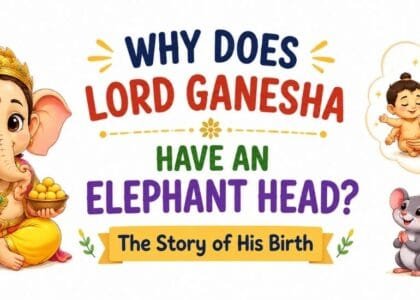 Lord Ganesha with an elephant head