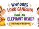 Lord Ganesha with an elephant head