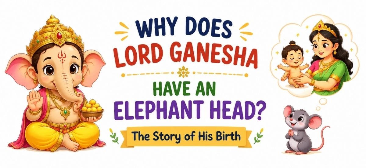 Lord Ganesha with an elephant head