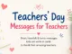 Teachers Day messages for teachers including short, heartfelt and funny messages for kids